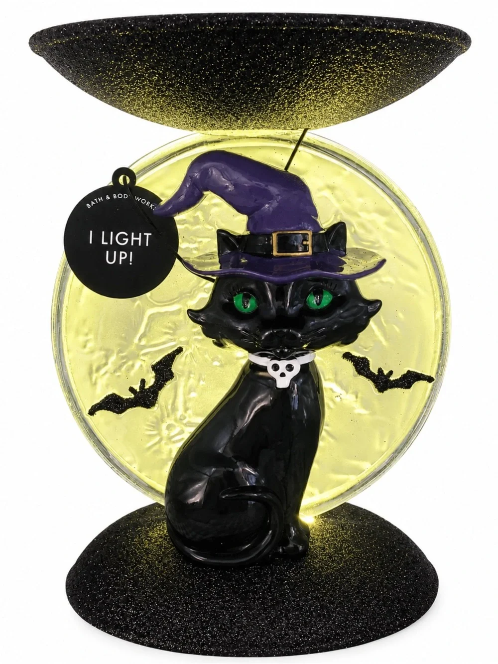 Bath & Body Works Cat & Moon Light-Up 3-Wick Candle Holder Halloween 2026